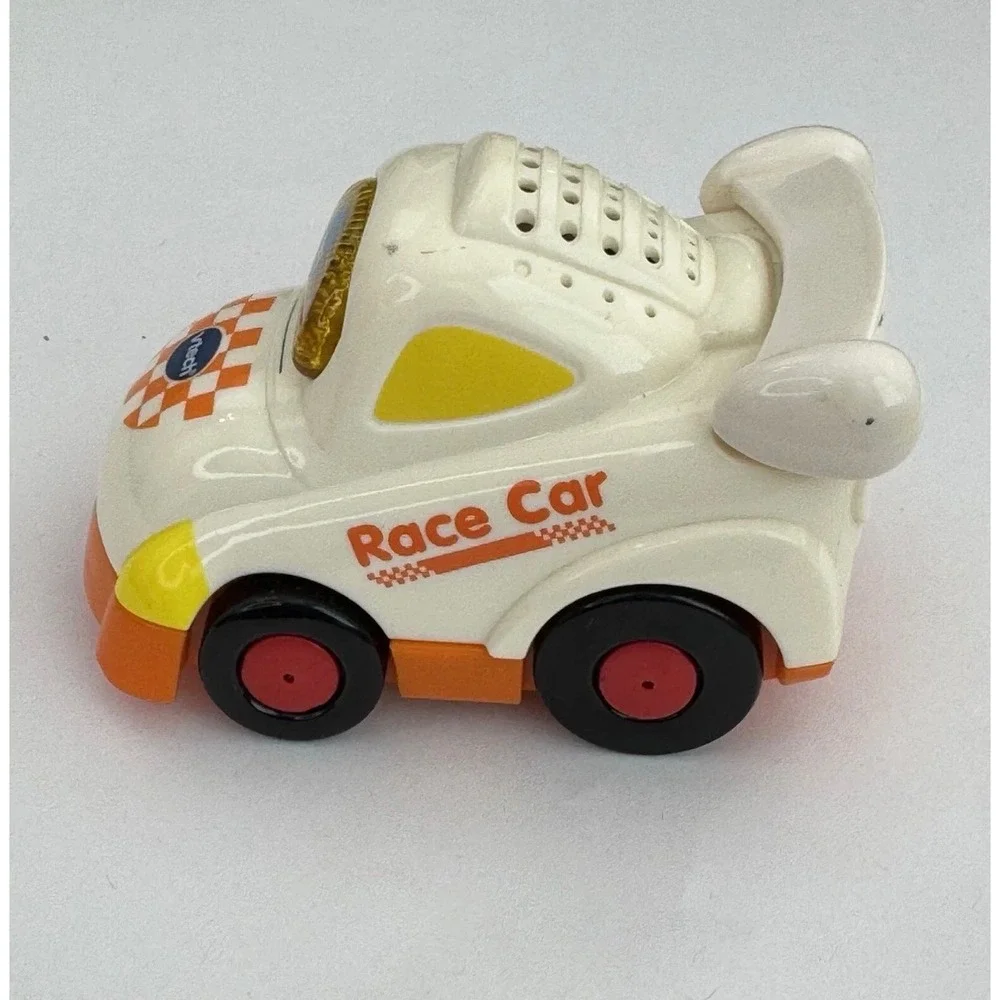 Vtech Go Go Smart Wheels Race Car White Orange Electronic Toddler Toy Vehicle